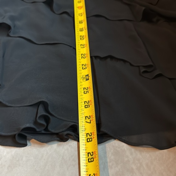 Express Vintage Y2K Silk Dress Strapless Ruffles Whimsygoth Wedding Guest Sz 10 - Picture 9 of 10